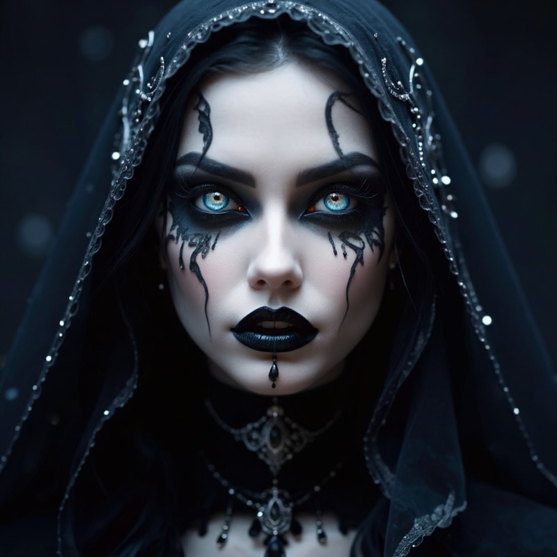 Gothic Elegance: Portrait of a Mysterious Woman Gothic Elegance: Portrait of a Mysterious Woman