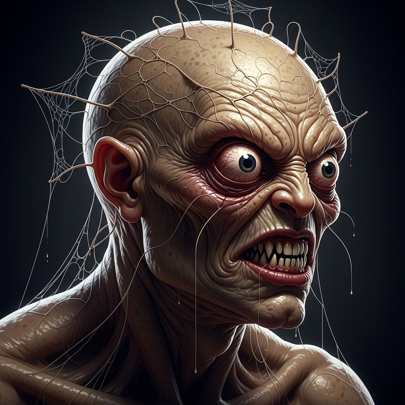 Grotesque Close-Up of a Disturbing Creature