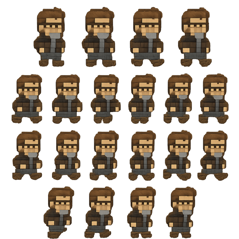Biker Jim: Cartoon RPG Character Sprite Sheet Biker Jim: Cartoon RPG Character Sprite Sheet