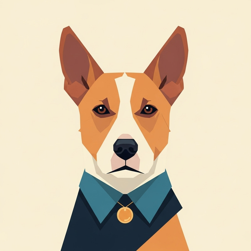 Minimalist Dog Art: Simple Geometric Design Minimalist Dog Art: Simple Geometric Design
