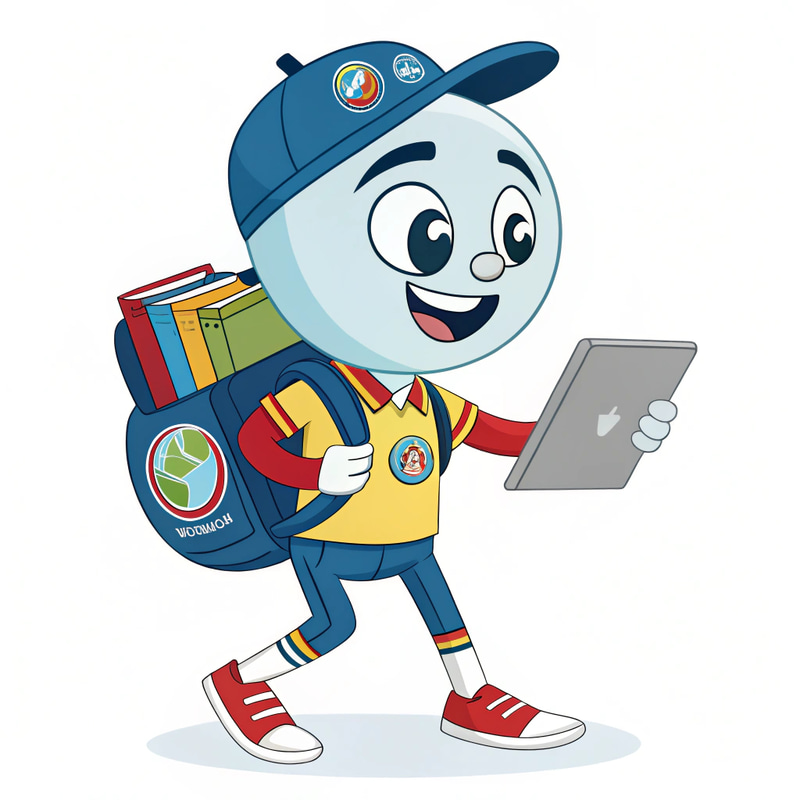 Sanctus World School Mascot Design