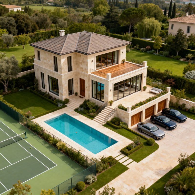 Luxury Two-Story Home with Pool and Tennis Court Luxury Two-Story Home with Pool and Tennis Court