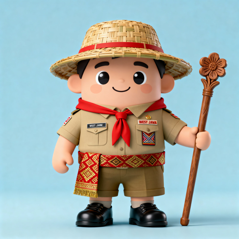 3D Scout Mascot Design from West Java 3D Scout Mascot Design from West Java