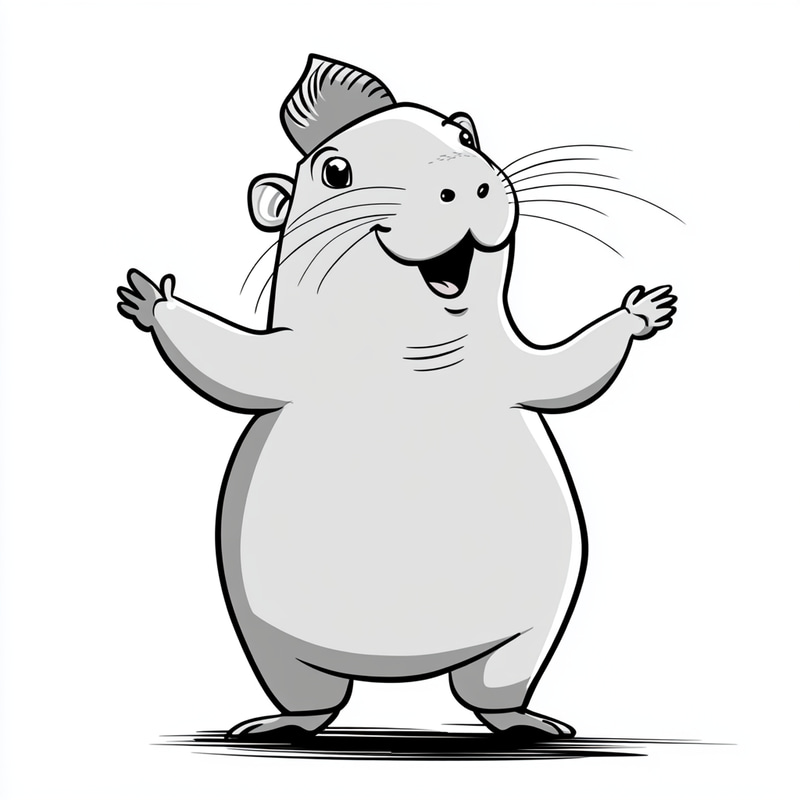 Cute Dancing Cappybara Cartoon - Vector Art Cute Dancing Cappybara Cartoon - Vector Art