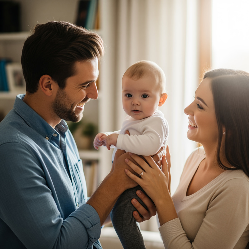 Family Moments: Holding Our Baby Together Family Moments: Holding Our Baby Together
