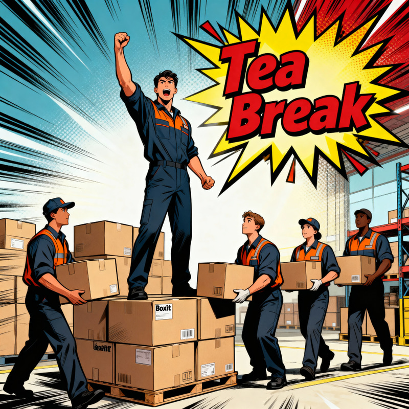 BoxIt Logistics: Fun Tea Breaks Amid Busy Deliveries BoxIt Logistics: Fun Tea Breaks Amid Busy Deliveries