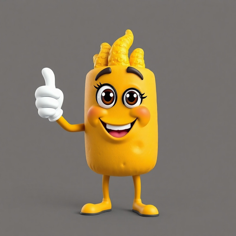 3D Tostito Mascot: Fun Snack Character 3D Tostito Mascot: Fun Snack Character