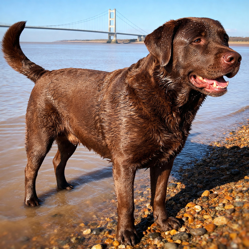 Charming Labrador at Humber Bridge - Hull Photography