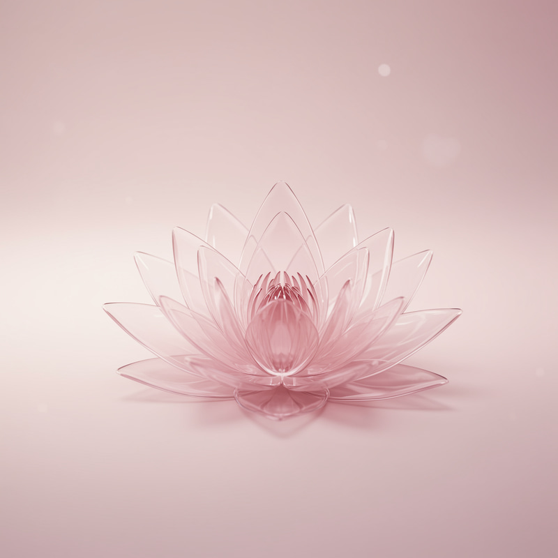 Glassmorphism Lotus Flower Design Glassmorphism Lotus Flower Design