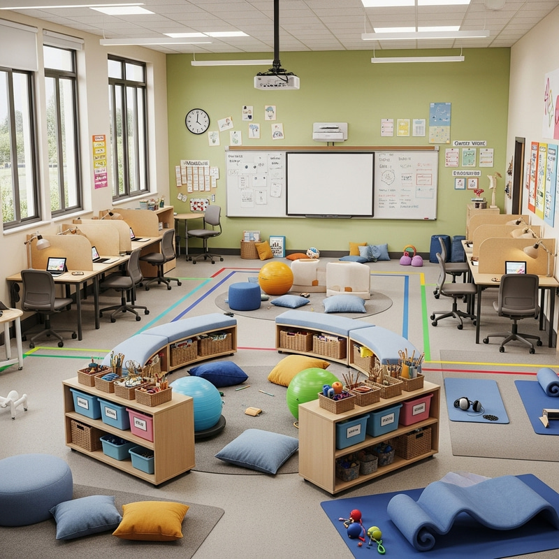 Modern Classroom Design for ADHD Children Aged 8-12 Modern Classroom Design for ADHD Children Aged 8-12