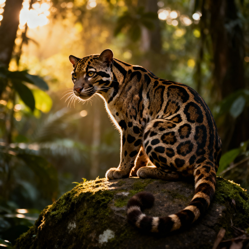 Majestic Clouded Leopard - Nature's Beauty Majestic Clouded Leopard - Nature's Beauty