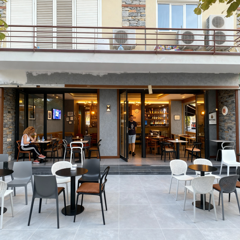 Modern Cafe Decor Ideas in Gray, Brown & Black Modern Cafe Decor Ideas in Gray, Brown & Black