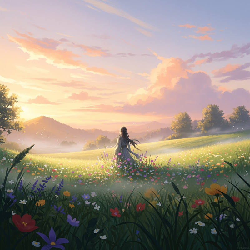 Ethereal Beauty in a Tranquil Morning Glade Ethereal Beauty in a Tranquil Morning Glade