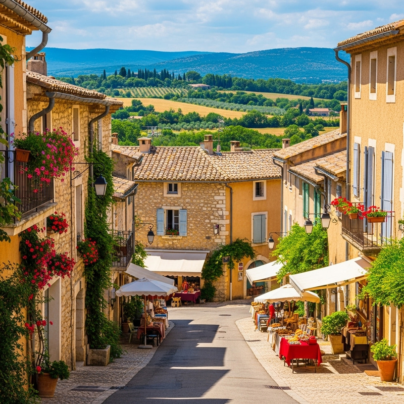 Charming Provence Village Landscape in France