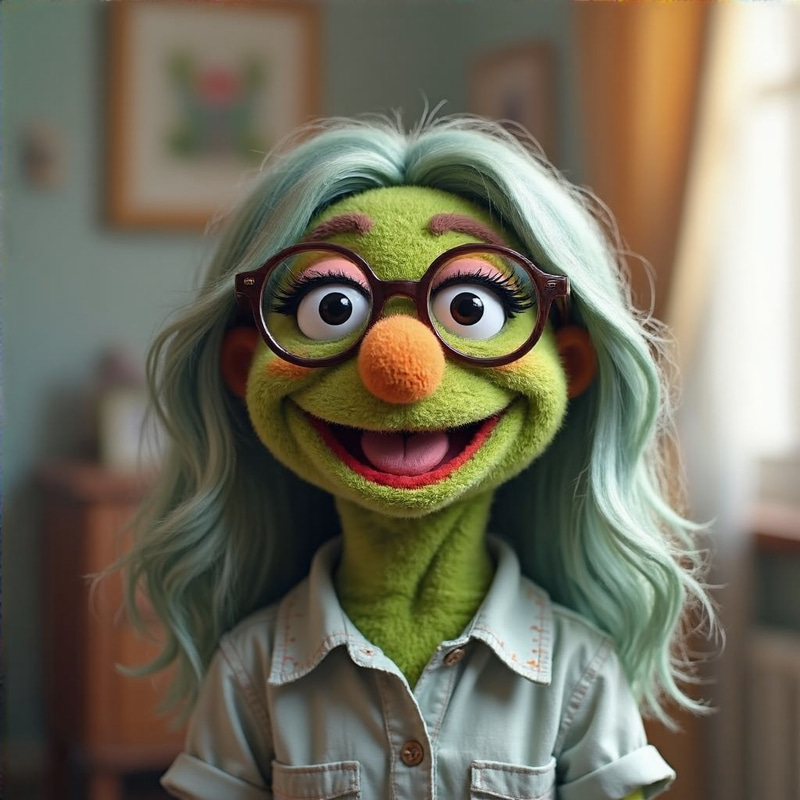 Muppet Girl with Glasses - Fun Characters Muppet Girl with Glasses - Fun Characters