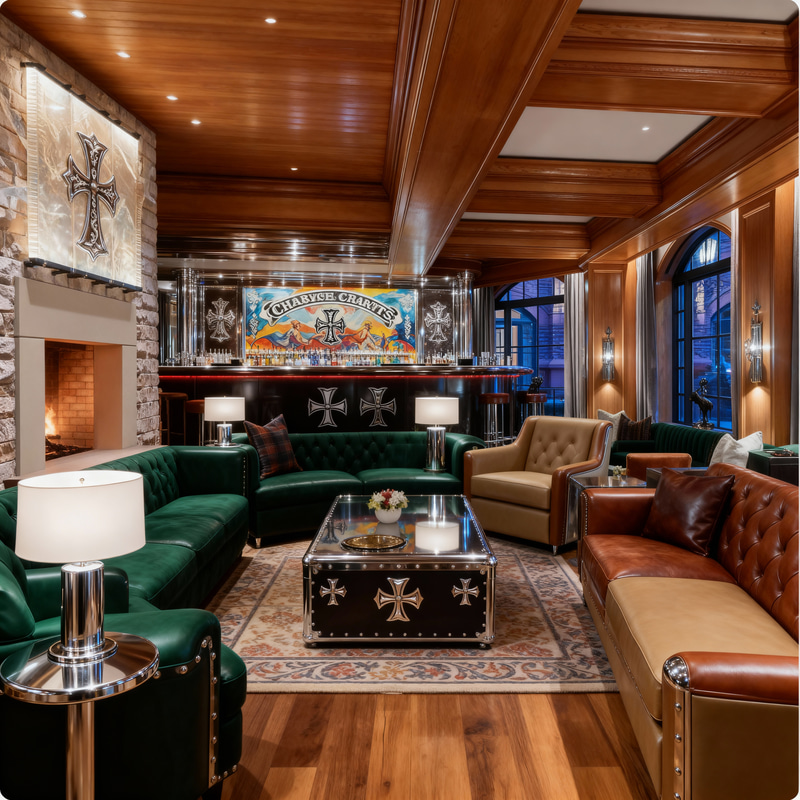 Chrome Hearts Inspired Luxury Lounge Design Chrome Hearts Inspired Luxury Lounge Design