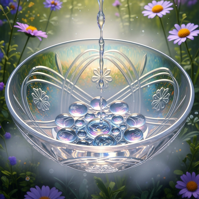Mystical Transparent Bowl: Nature's Artistry in Glass Mystical Transparent Bowl: Nature's Artistry in Glass