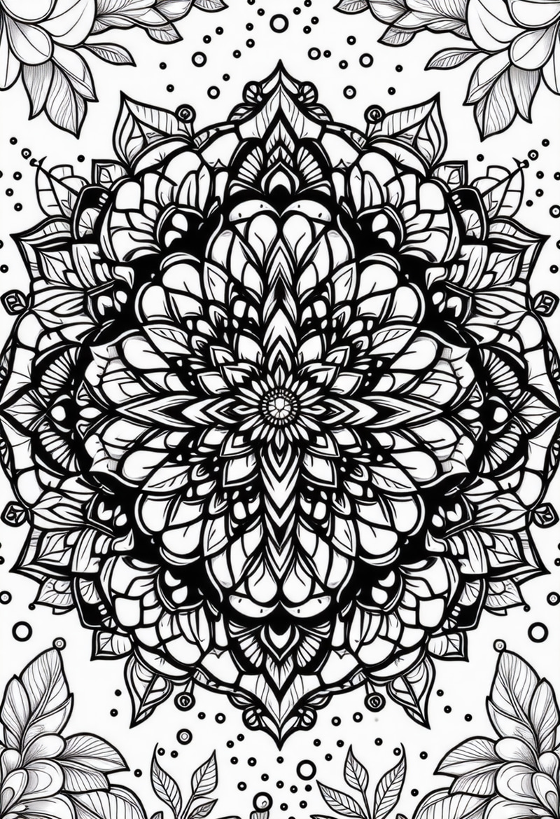 Coloring Picture Mandala for Relaxing Vacation Coloring Picture Mandala for Relaxing Vacation