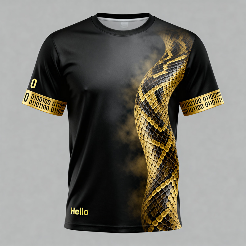 Python-Inspired Sports Shirt Design Python-Inspired Sports Shirt Design