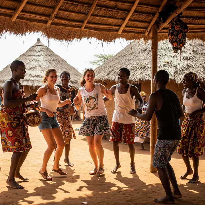 Joyful Party Dancing in Africa Joyful Party Dancing in Africa