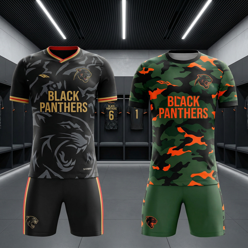 Modern Black Panthers Football Kits for Players & Goalkeepers