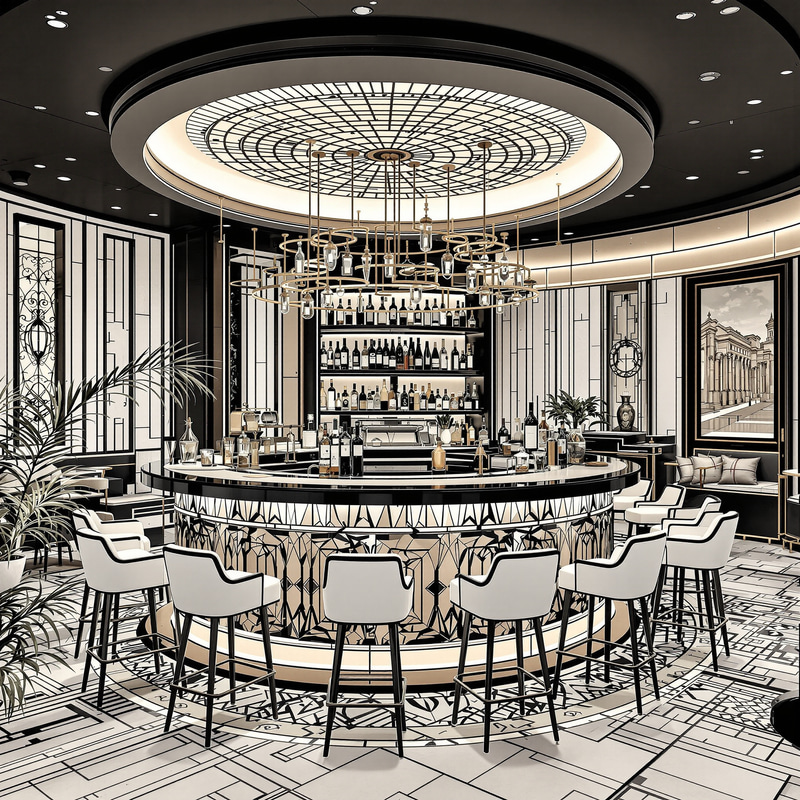 Modern VIP Lounge with Self-Service Bar Design Modern VIP Lounge with Self-Service Bar Design