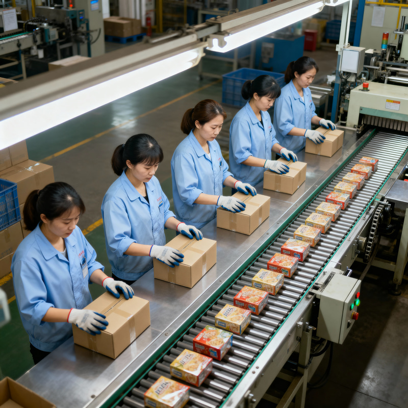 Women in Packaging Production Line Women in Packaging Production Line