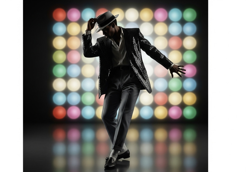 Iconic 80s Male Performer Silhouette Art