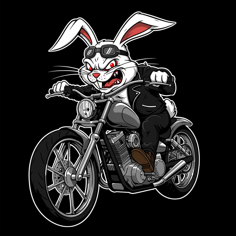 Killer Rabbit Logo on a Motorcycle Killer Rabbit Logo on a Motorcycle