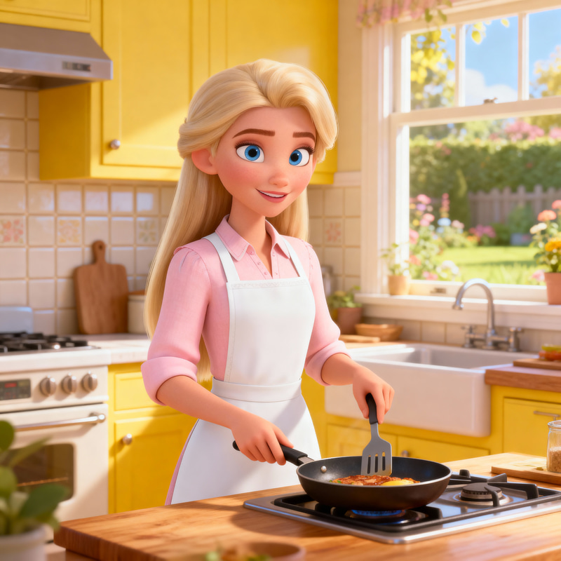 Disney-Inspired Cooking with a Beautiful Young Woman