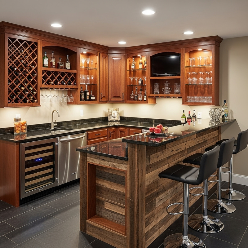 Create Your Dream Wet Bar in 10x8 Basement Space Create Your Dream Wet Bar in 10x8 Basement Space