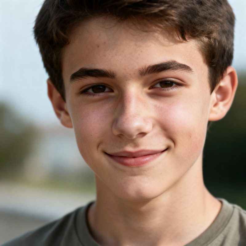 18-Year-Old Guy Looking Into the Camera 18-Year-Old Guy Looking Into the Camera