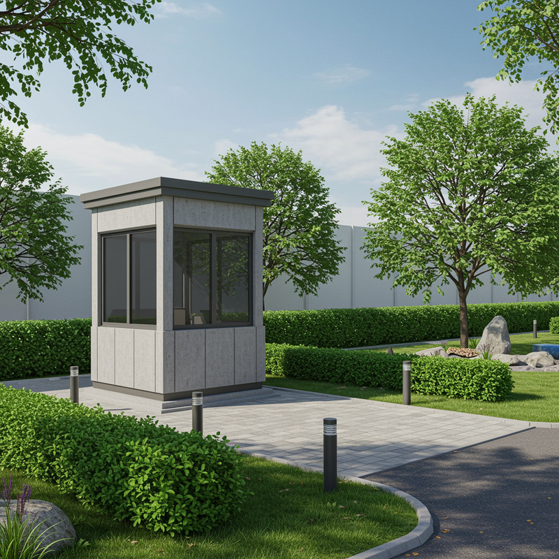 Modern Access Control Booth for Industrial Areas Modern Access Control Booth for Industrial Areas