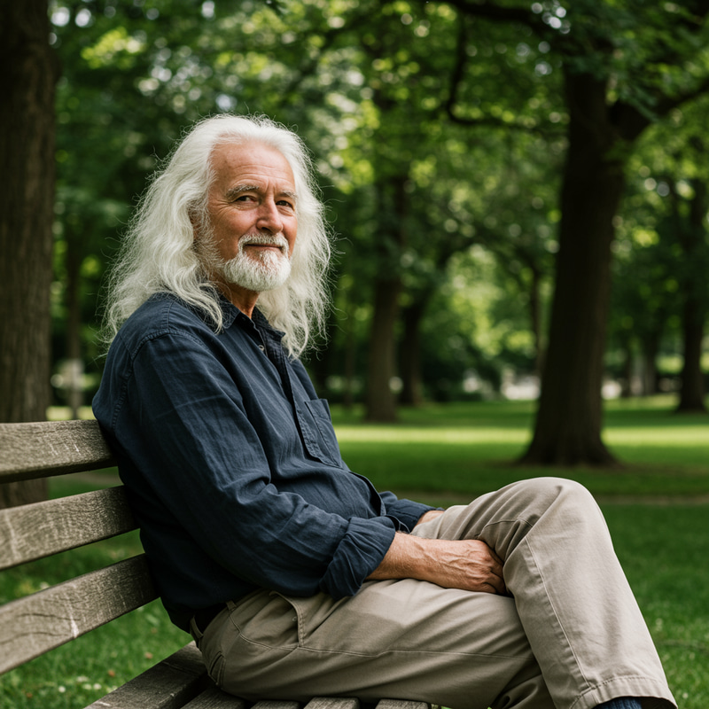 White-Haired Man Portrait