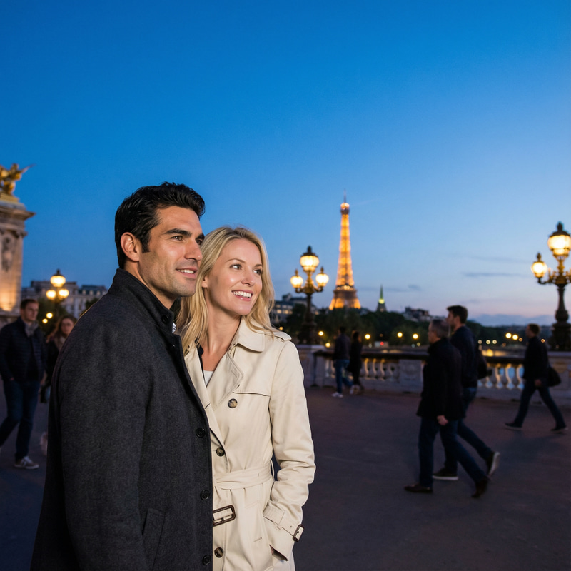 Romantic Evening in Paris: A Captivating Encounter Romantic Evening in Paris: A Captivating Encounter