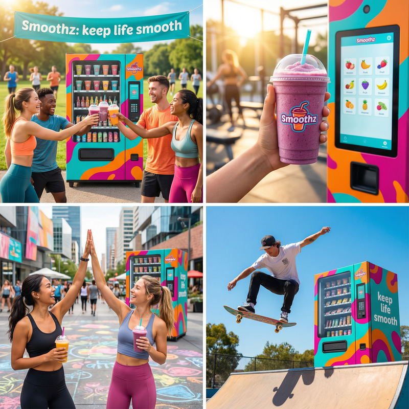 Smoothz: Launching Vibrant Smoothie Vending Machines Smoothz: Launching Vibrant Smoothie Vending Machines