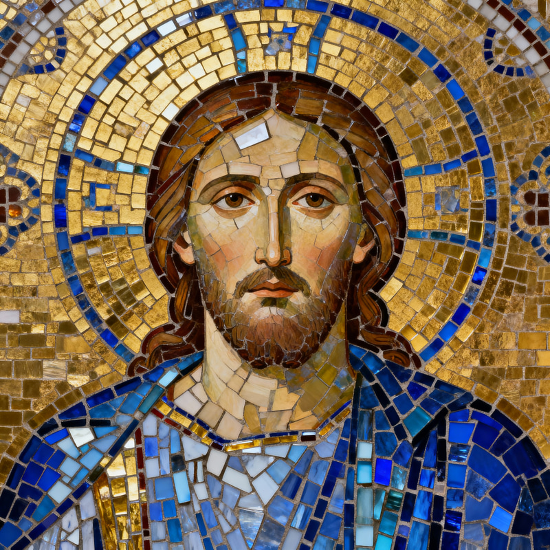 Mosaic Jesus Portrait Art | Stunning Religious Decor Mosaic Jesus Portrait Art | Stunning Religious Decor