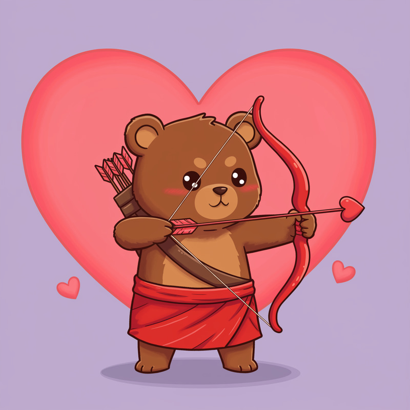 Cute Bear Cupid Animation for Interactive Fun Cute Bear Cupid Animation for Interactive Fun