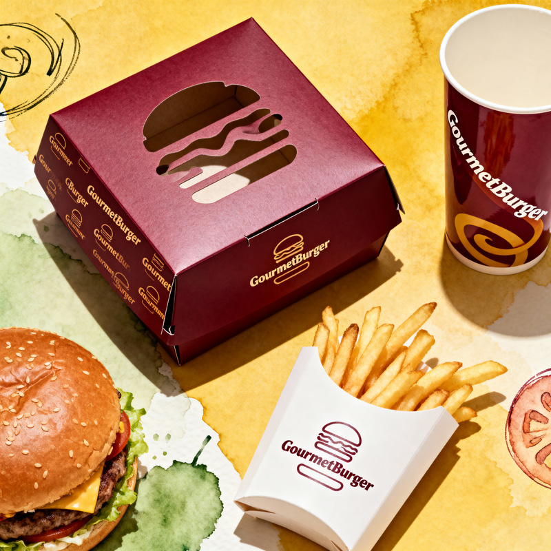 Gourmet Burger Packaging Design Concepts