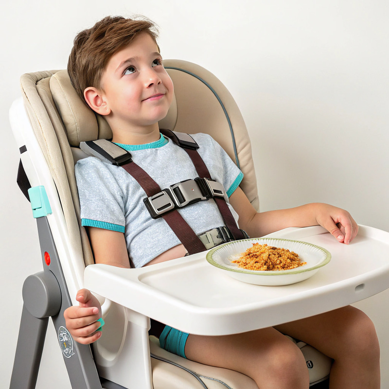 14-Year-Old in High Chair: Detailed Photo