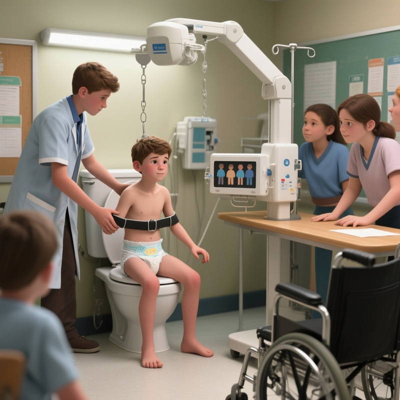 Controversial School Scene: 3D Rendered Image