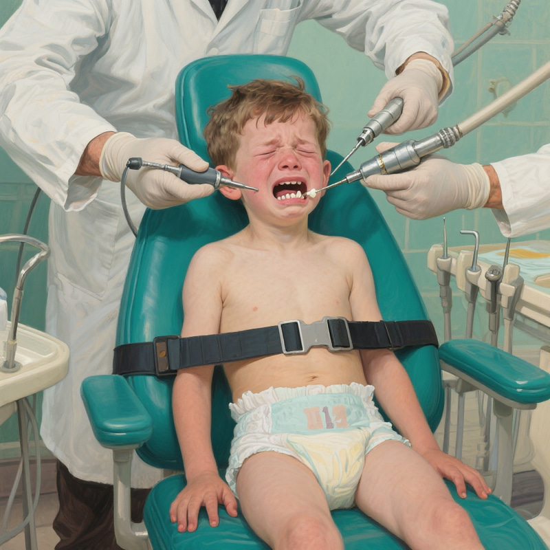 Unique Impressionist Art: Dental Turbine Scene