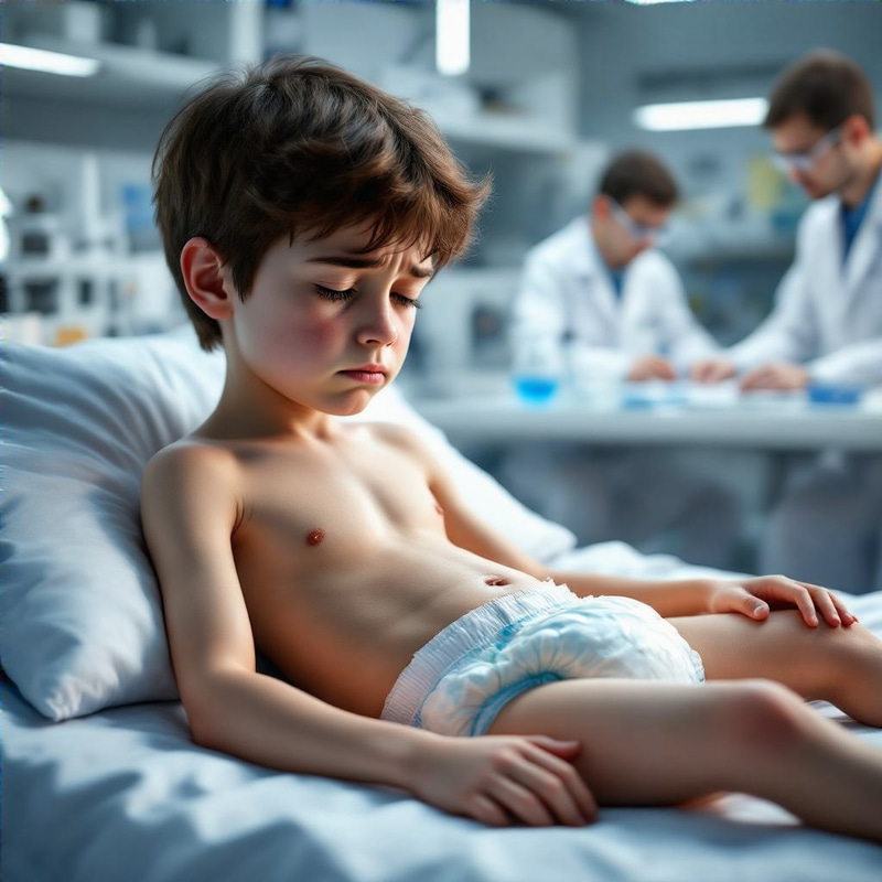 12-Year-Old in Diaper Undergoes Lab Testing 12-Year-Old in Diaper Undergoes Lab Testing
