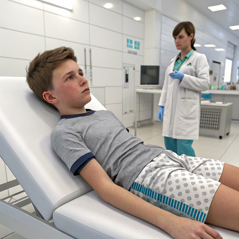 Uncomfortable Examination Scene in Laboratory - 3D Render