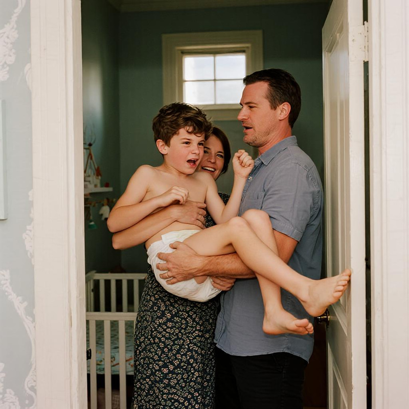 Teenager Resists XXL Baby Bed: A Unique Parenthood Moment