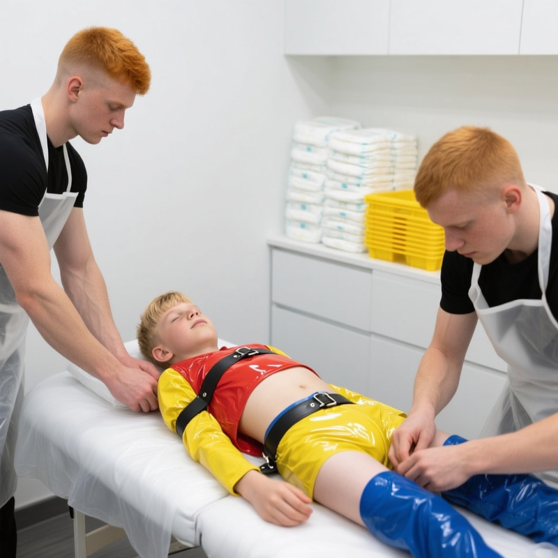 Modern PVC Diaper Massage Experience