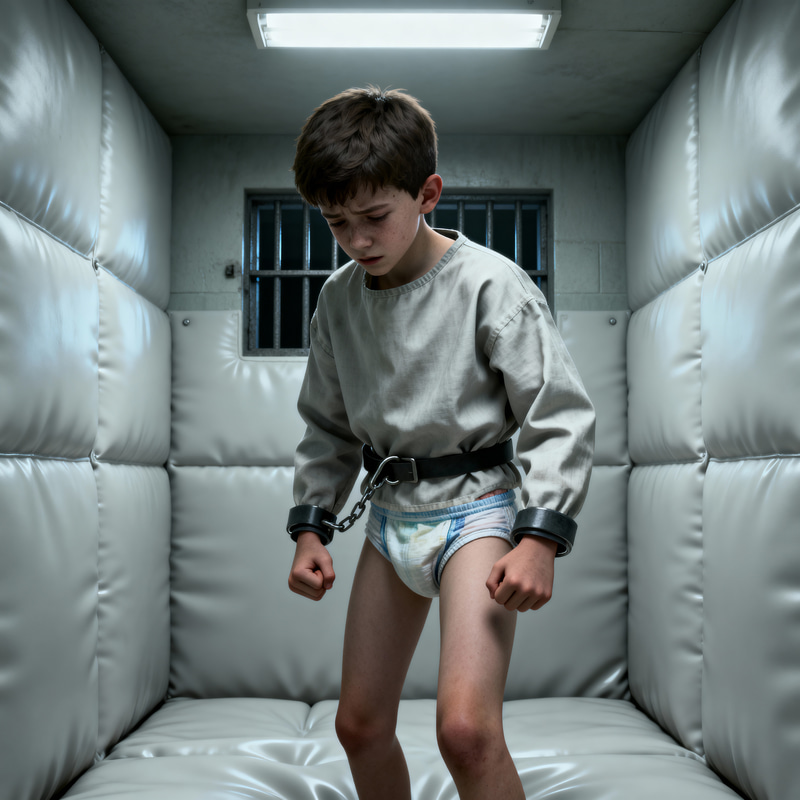 Desperate Isolation: A 3D Render of a Young Boy's Plight