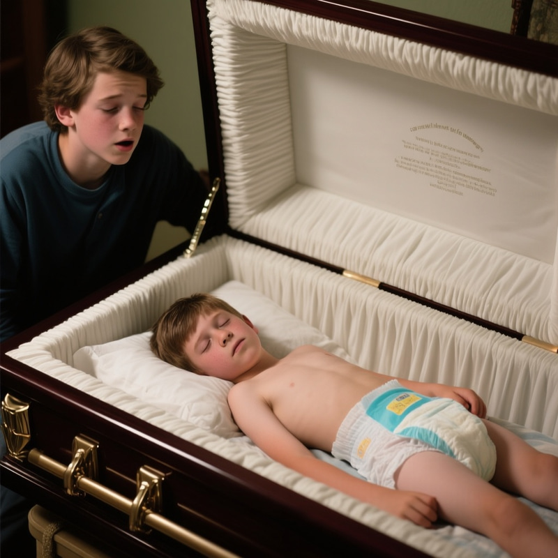 Teen's Uncomfortable Coffin Experience