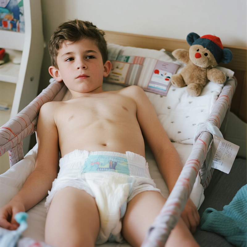 Teenager in Baby Bed: Uncomfortable Reality Teenager in Baby Bed: Uncomfortable Reality