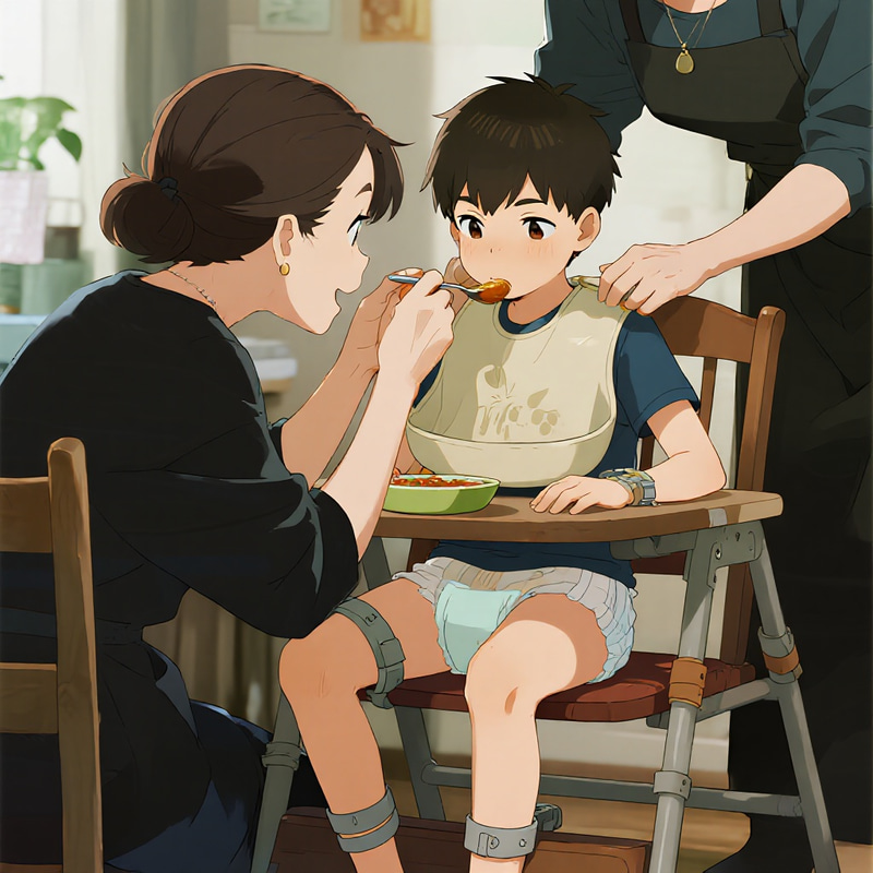 Anime: Forced Feeding Scene with 12-Year-Old Boy